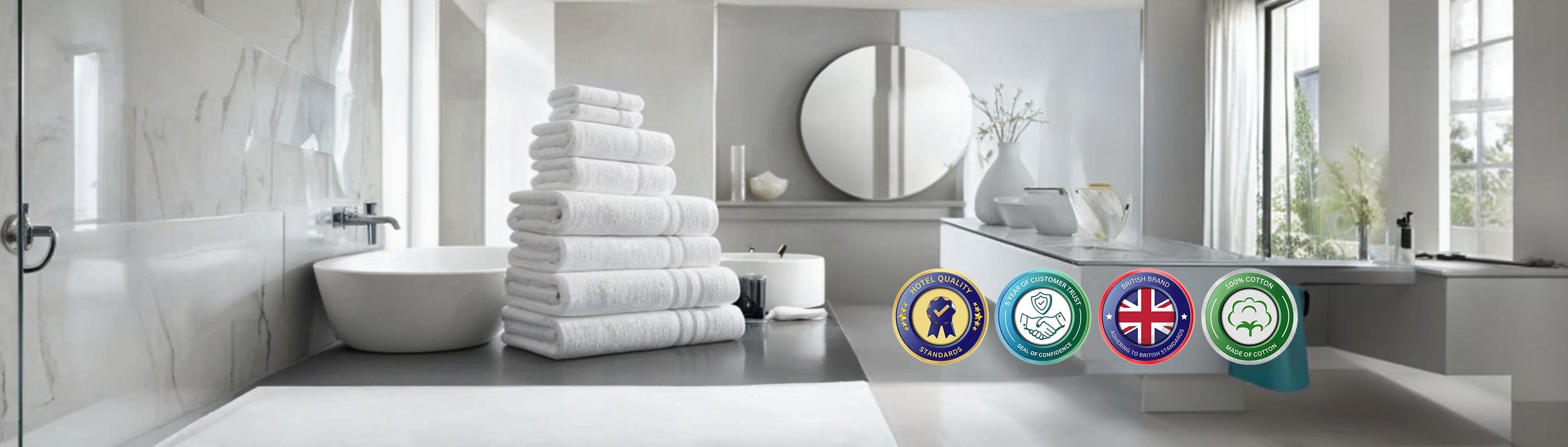Hotel Quality Towels White Color