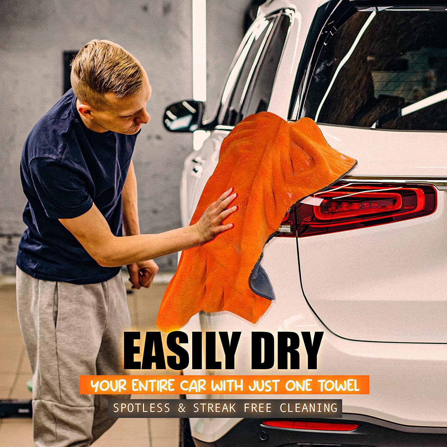 Towelogy Car Drying Towels Aston XL Microfibre Car Drying Towel Heavy Duty 800gsm
