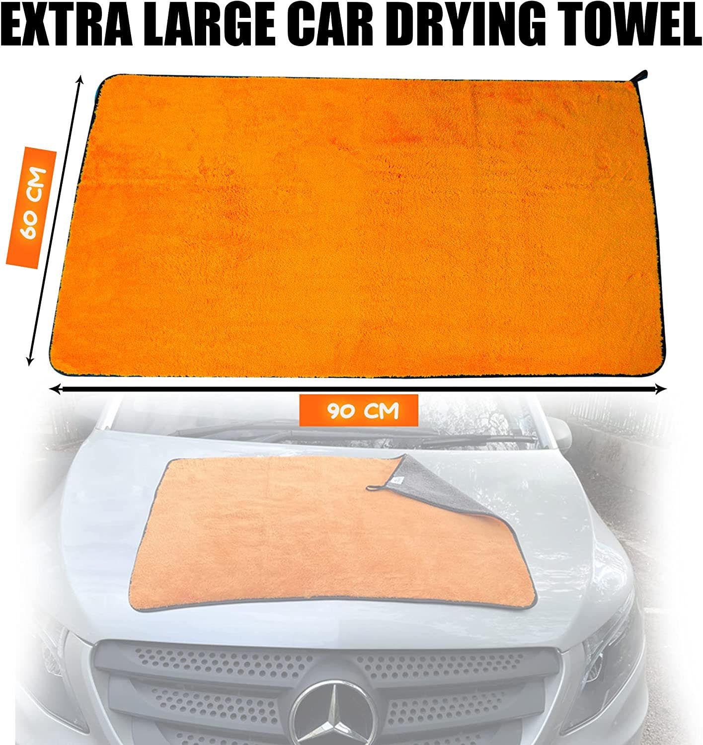 Towelogy Car Drying Towels Aston XL Microfibre Car Drying Towel Heavy Duty 800gsm