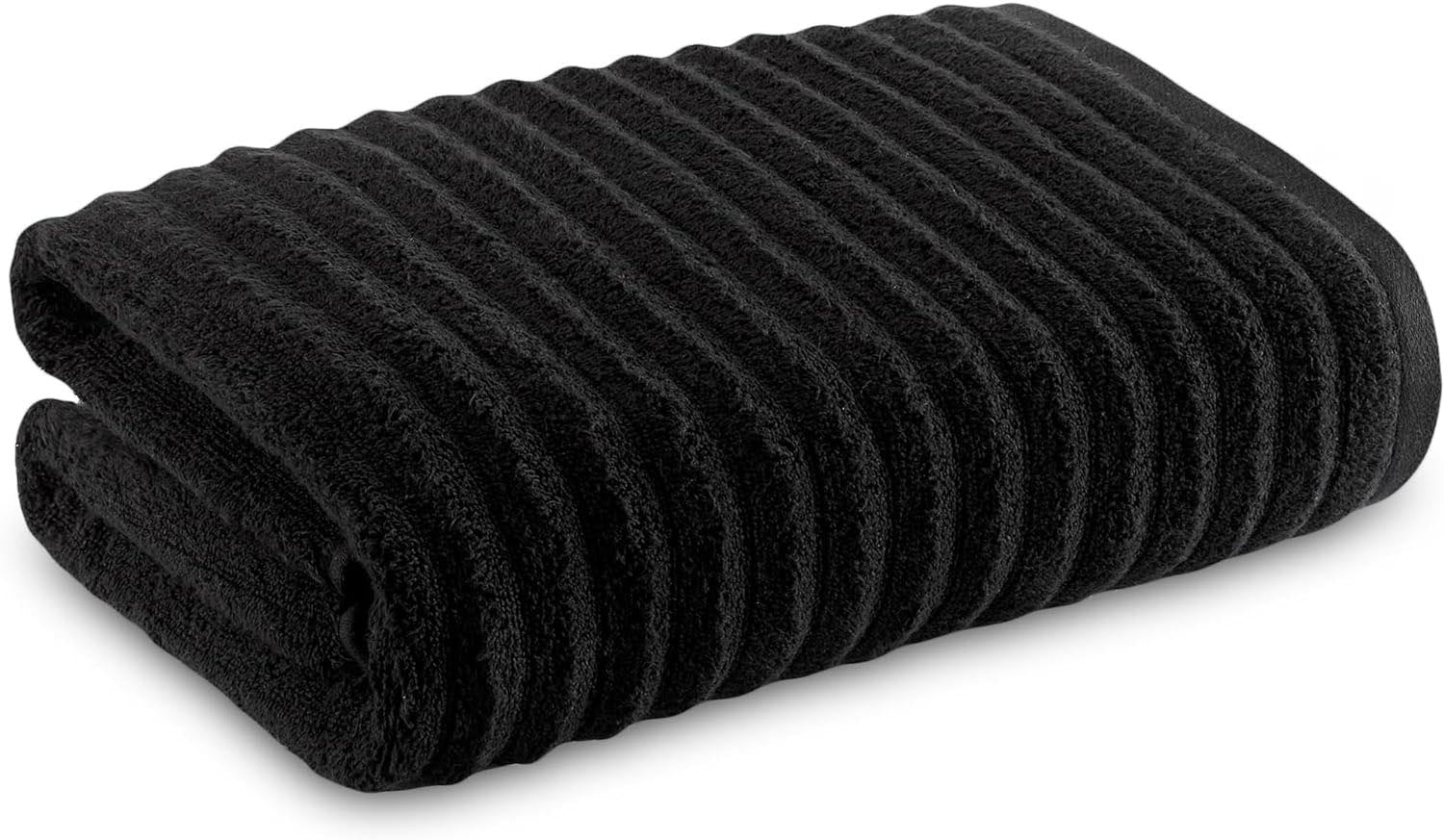 Towelogy Bath Towels & Washcloths Hand Towels 50x80cm / Black Kingston Bamboo Cotton Ribbed Bath Towels - Hotel Quality Towels