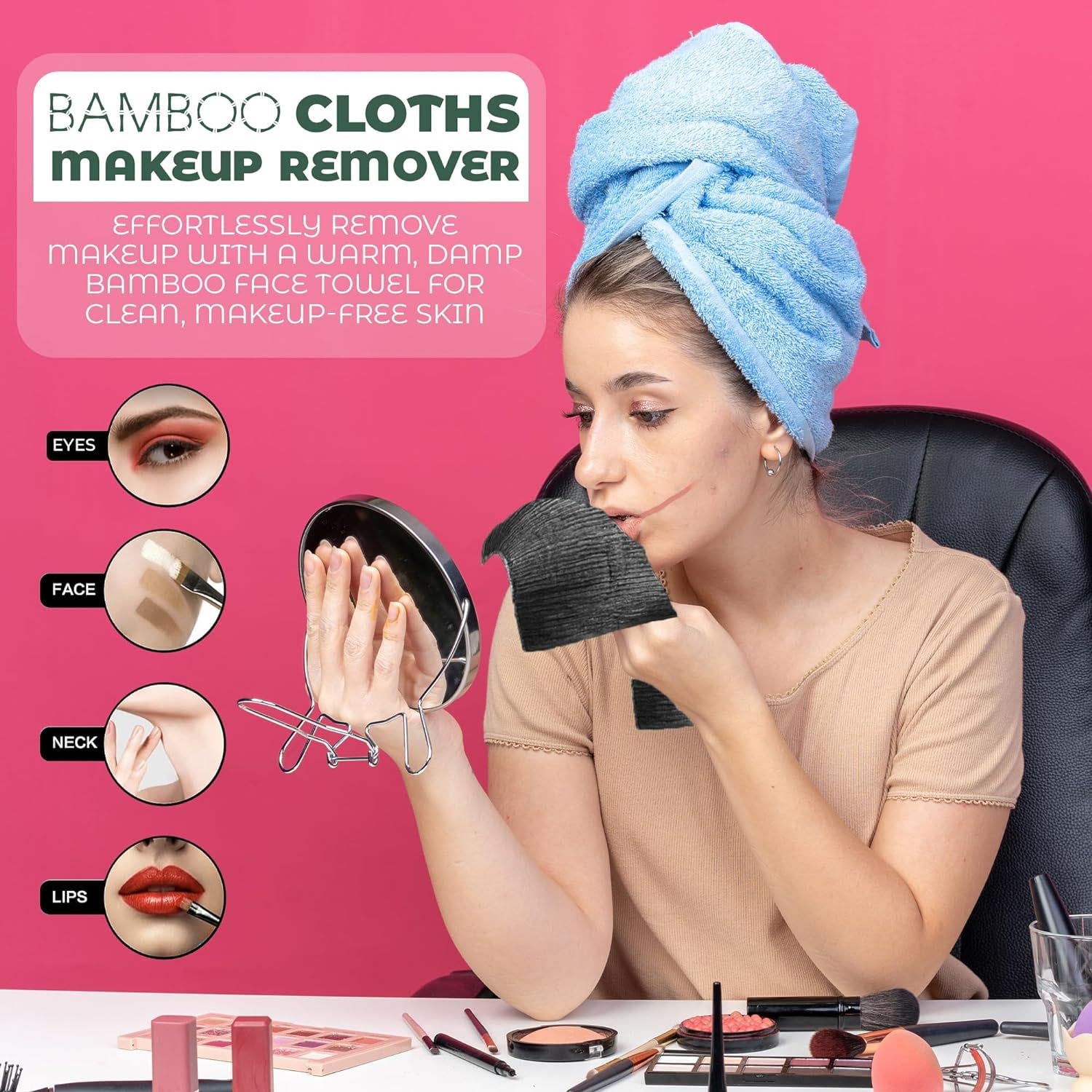 Towelogy Bath Towels & Washcloths Kingston Bamboo Cotton Ribbed Bath Towels - Hotel Quality Towels