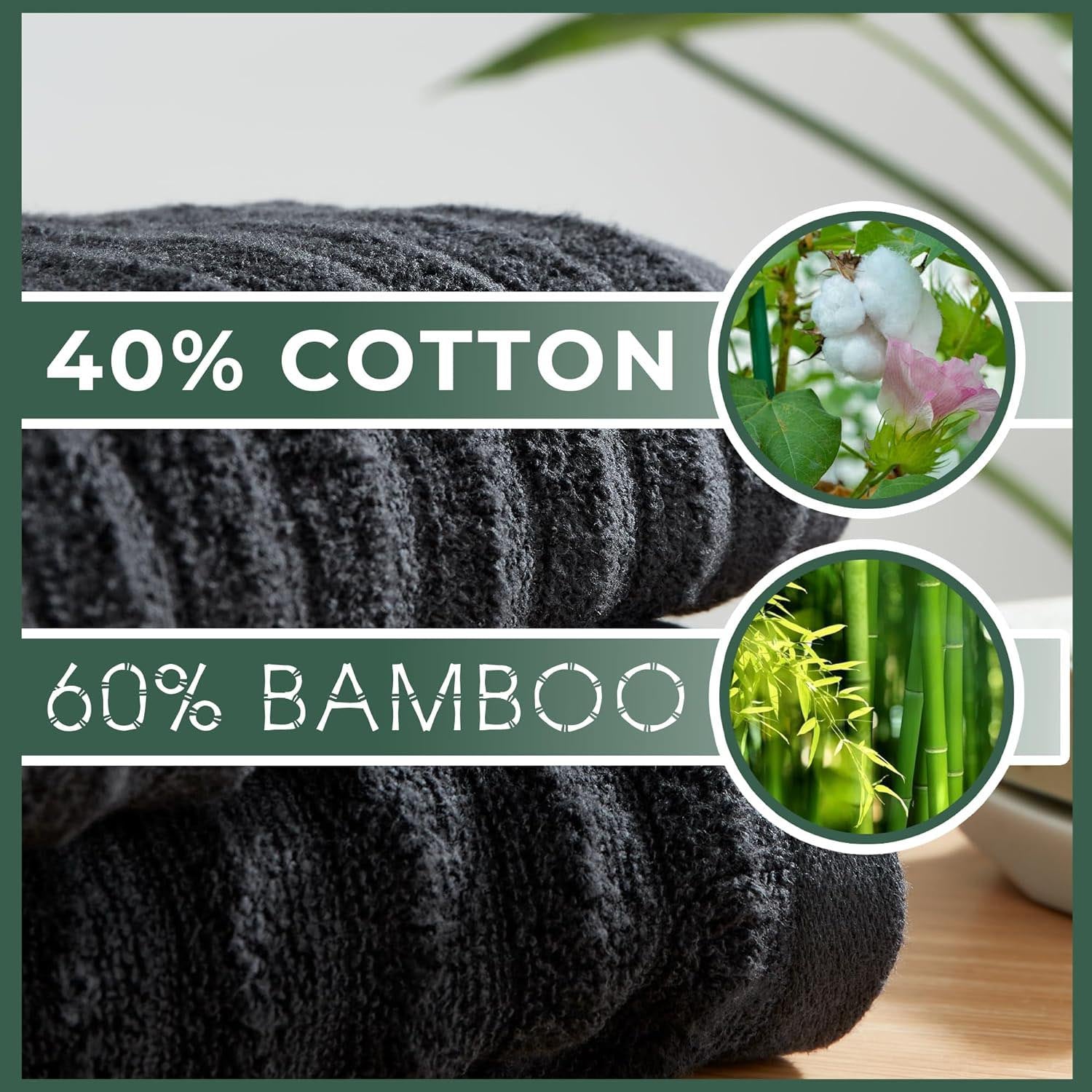 Towelogy Bath Towels & Washcloths Kingston Bamboo Cotton Ribbed Bath Towels - Hotel Quality Towels