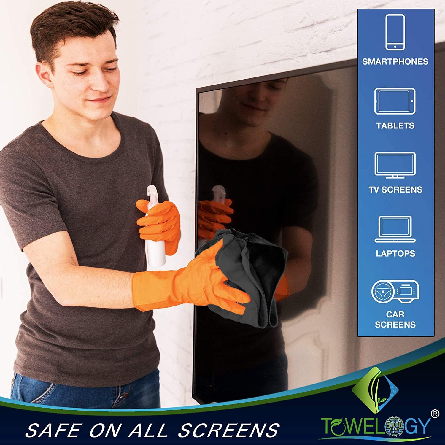 Towelogy Glass Cloths Olympus Extra Large Microfibre Glass Cleaning Cloth – Professional Grade