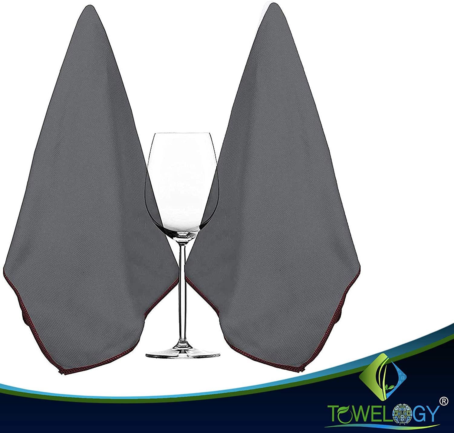 Towelogy Glass Cloths Olympus Extra Large Microfibre Glass Cleaning Cloth – Professional Grade