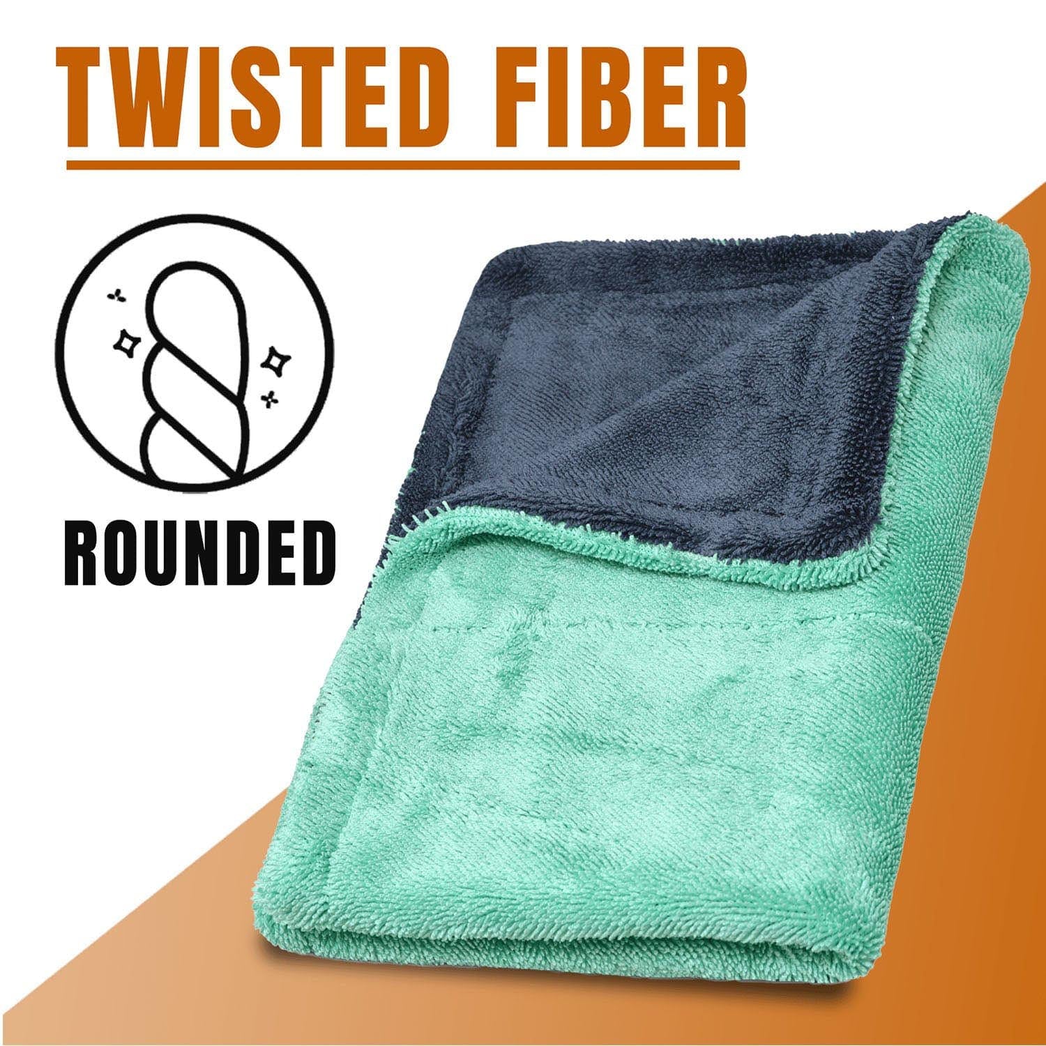 Towelogy Car Detailing Towels Cooper XL Microfibre Car Twisted Fibre Auto Detailing Towels 1200gsm