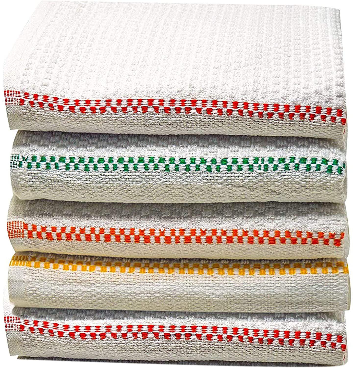 Towelogy Kitchen Towels Cambridge Cotton Dobby Weave Tea Towels – Stripes Kitchen Towels