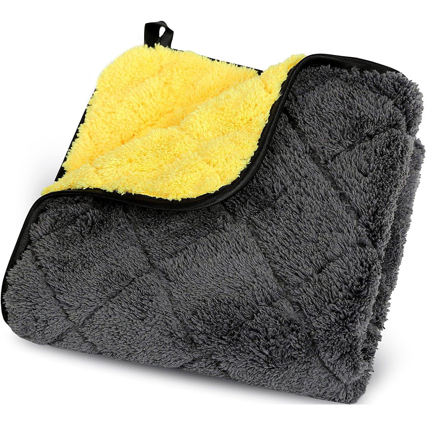 Towelogy Car Drying Towels Yellow / Grey / Pack of 1 Lexus Diamond Weave Microfibre Car Drying Towels 800gsm