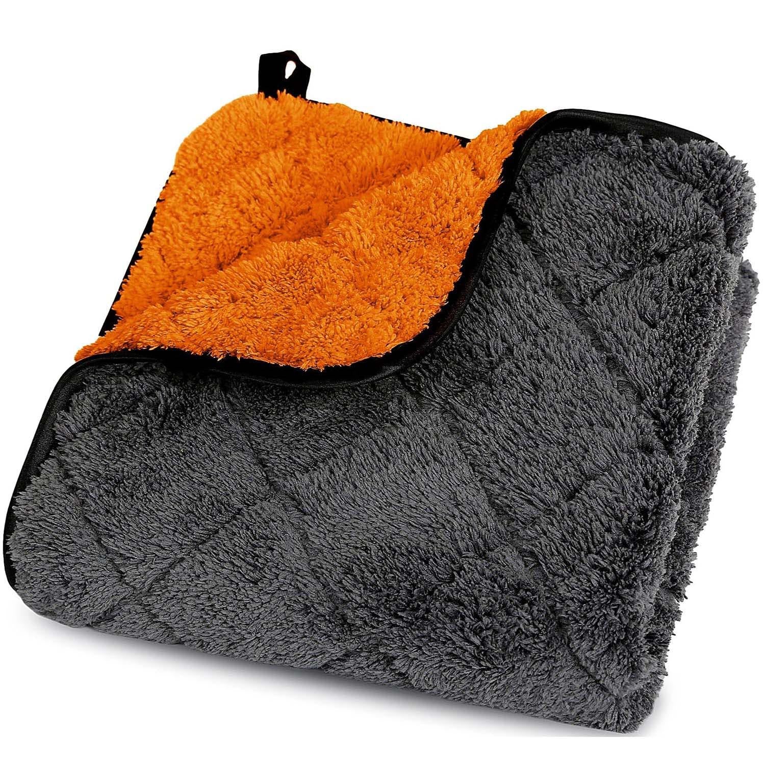 Towelogy Car Drying Towels Orange / Grey / Pack of 1 Lexus Diamond Weave Microfibre Car Drying Towels 800gsm