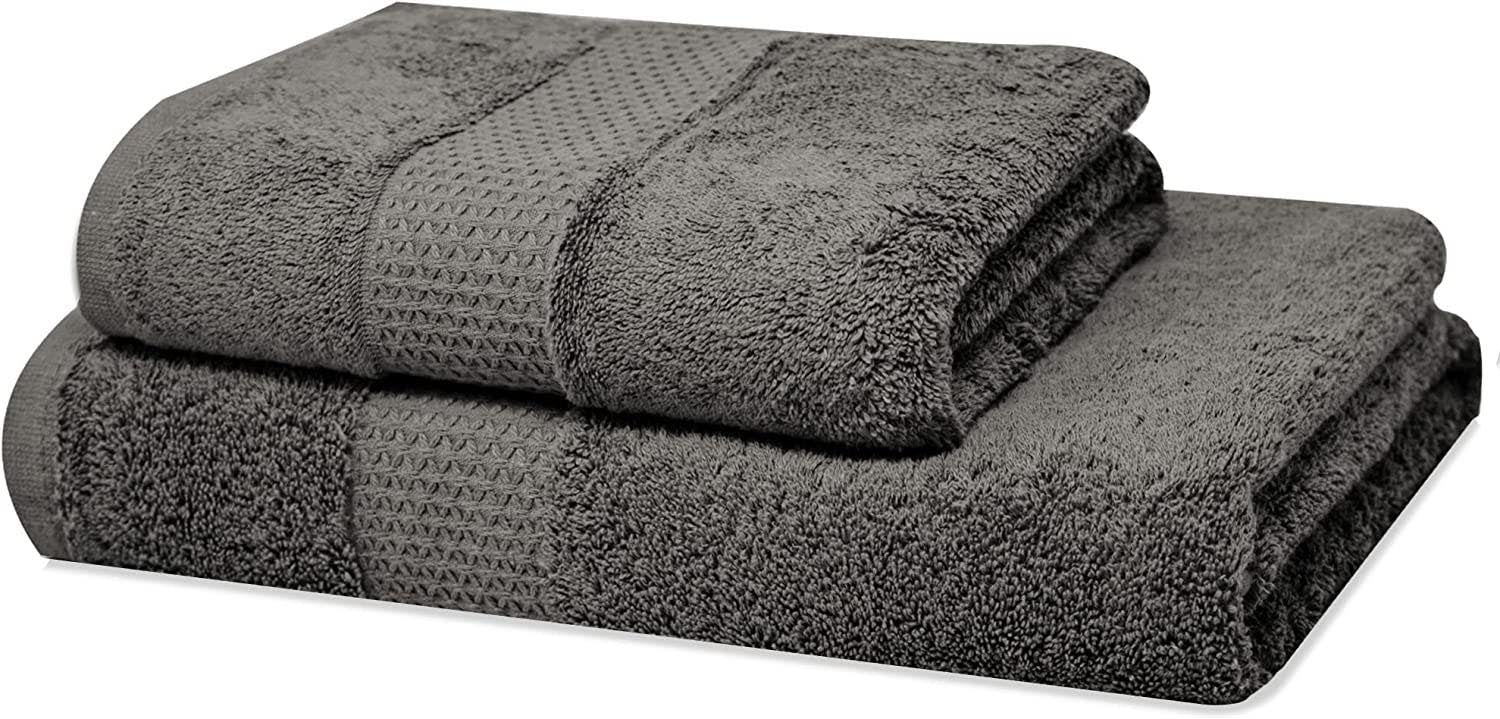 Towelogy Bath Towels & Washcloths Charcoal Grey / 1 Hand + 1 Bath Towel Dorset Luxury Gift Bath Bale Sets Premium Large and Thick