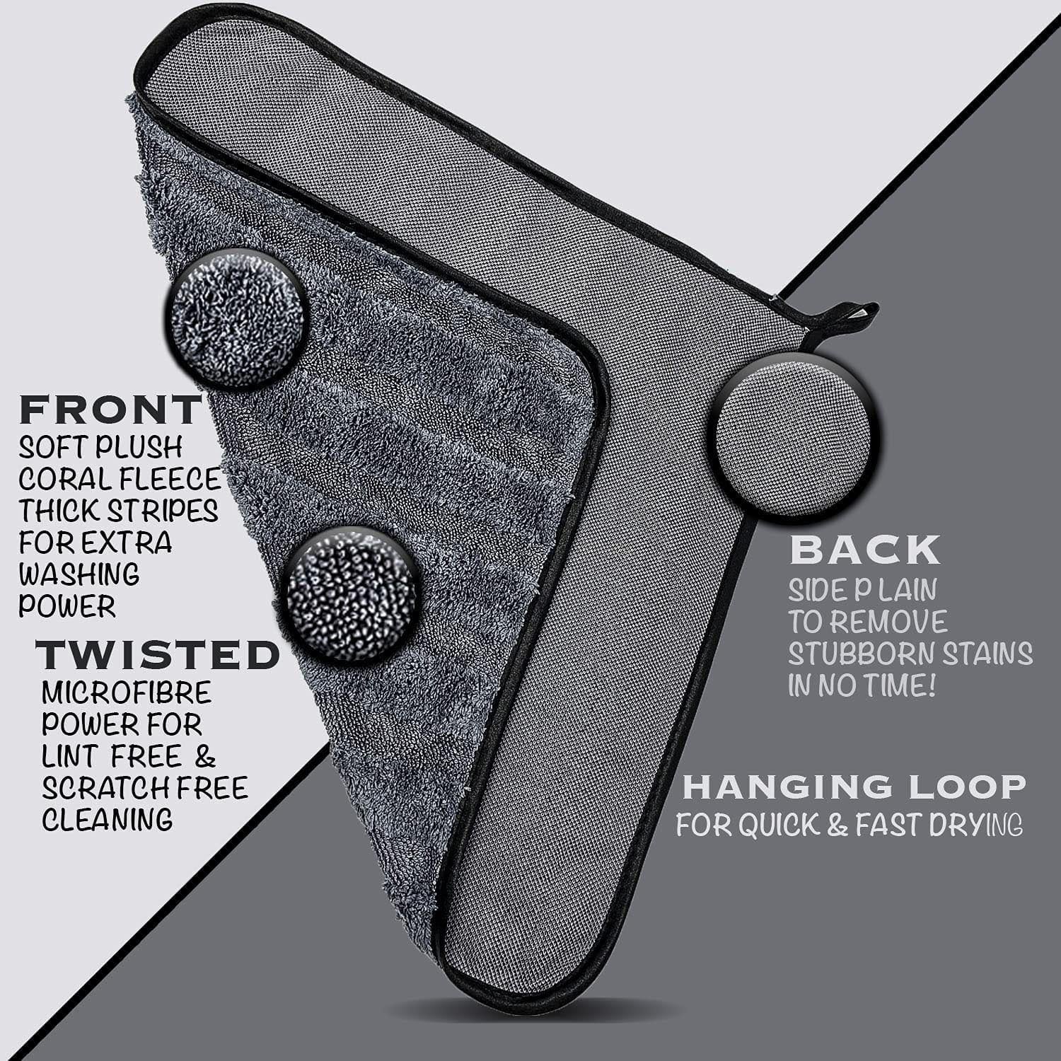 Towelogy Car Detailing Towels Hybrid Microfibre Car Detailing Towels 600gsm Silk Borders