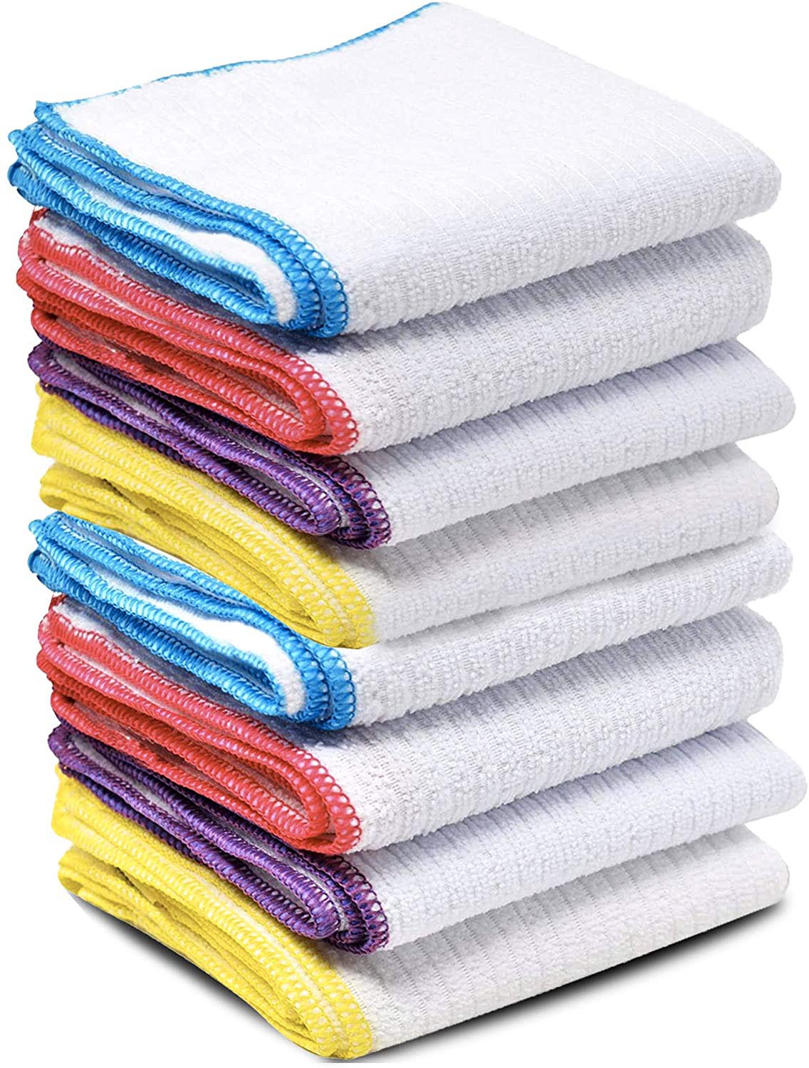 Towelogy Kitchen Dishcloths 30x30 / Ice White / Pack of 6 Riley Microfibre Dishcloths - High-Performance Commercial Kitchen Cloths