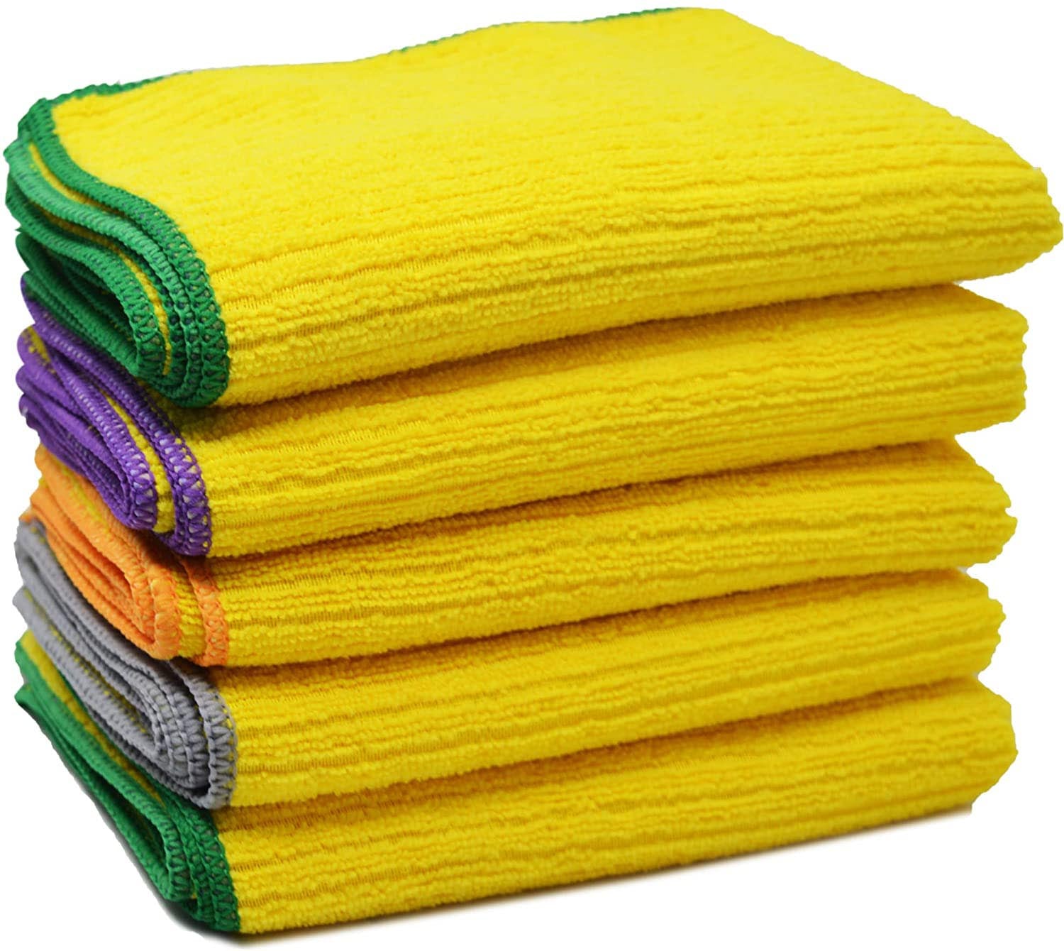 Towelogy Kitchen Dishcloths 30x40 / Egg Yellow / Pack of 6 Riley Microfibre Dishcloths - High-Performance Commercial Kitchen Cloths