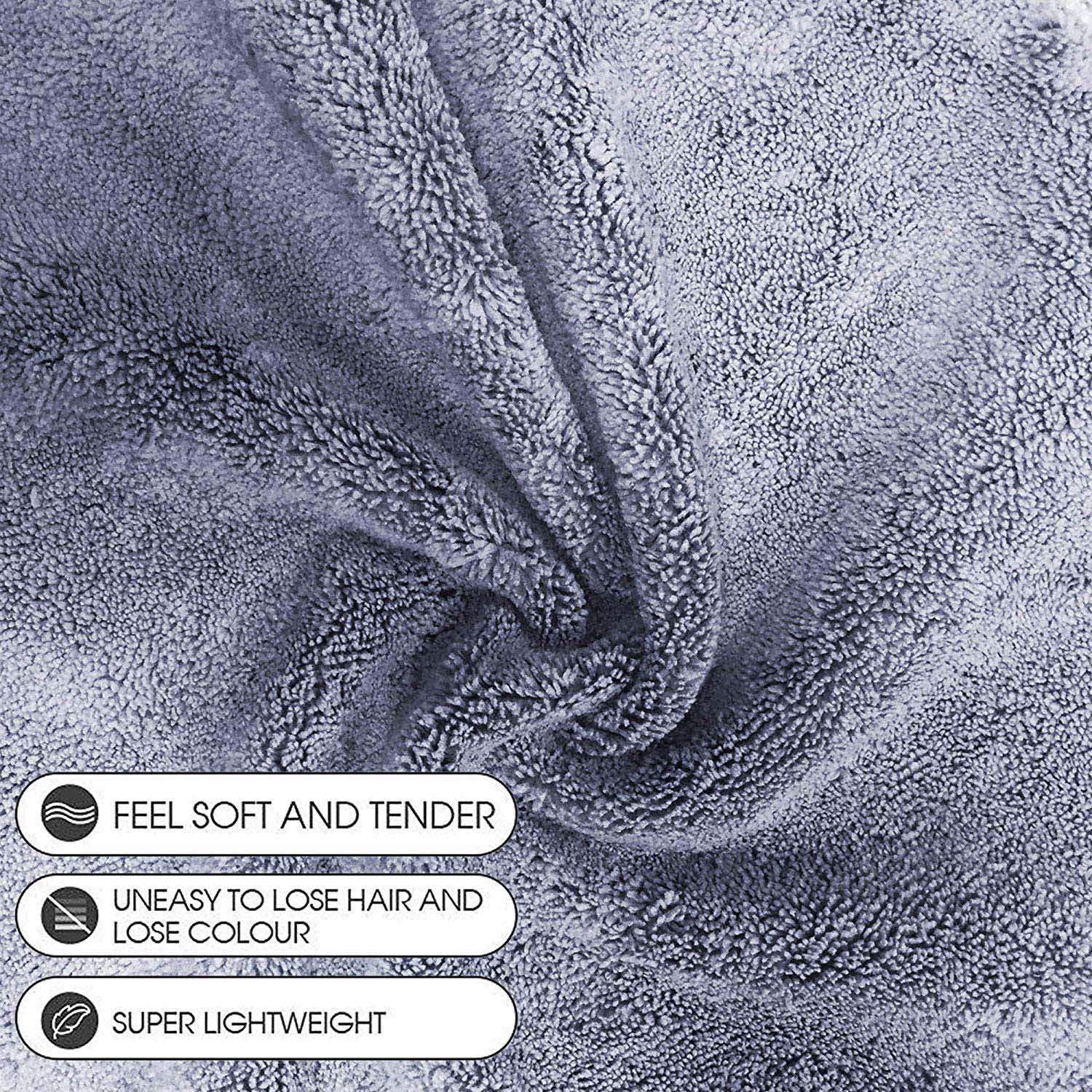 Towelogy Kitchen Towels VersaTowel Multi-Purpose Microfibre Kitchen Towels – Lint-Free Grey Cloths