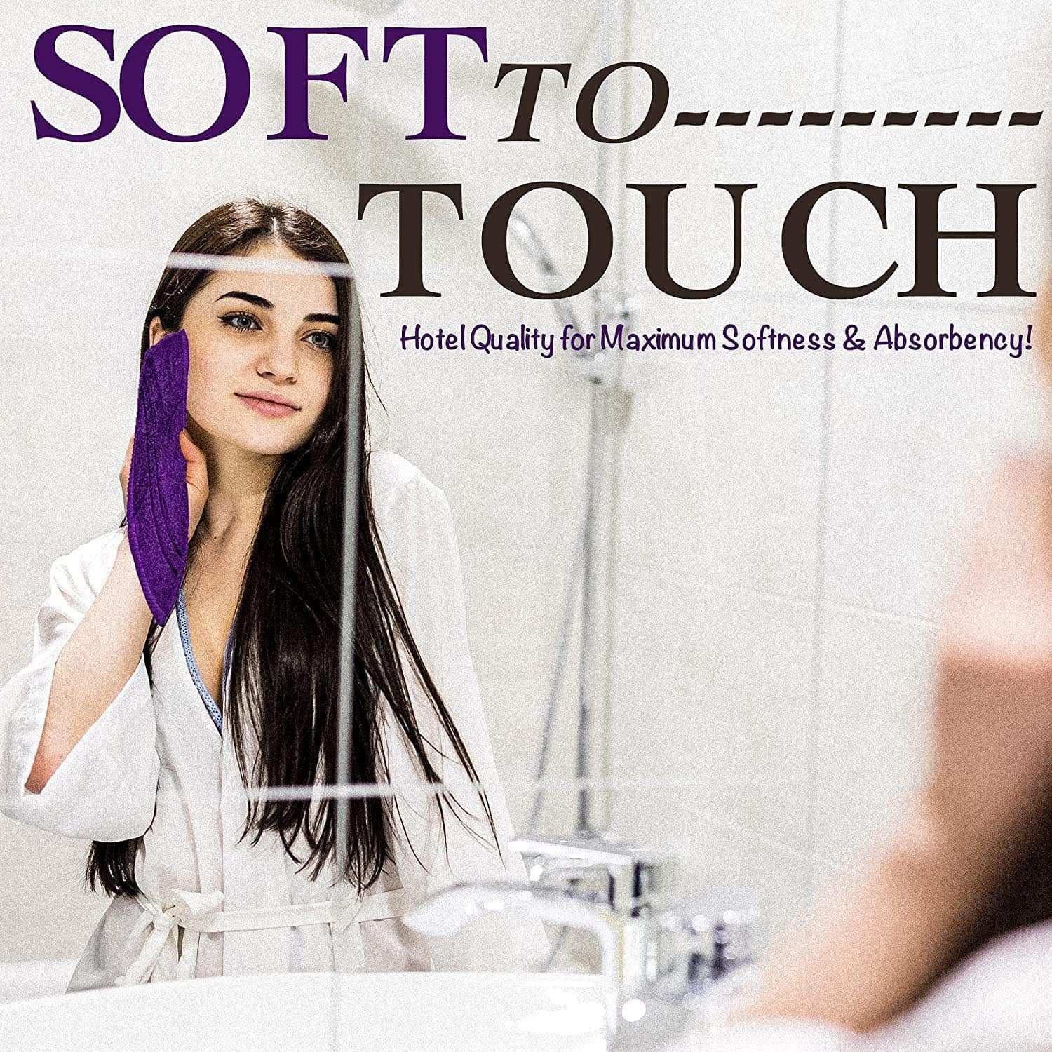 Towelogy Face Towels Naomi Face Washcloths Hotel Spa Quality 650GSM Large Face Flannels