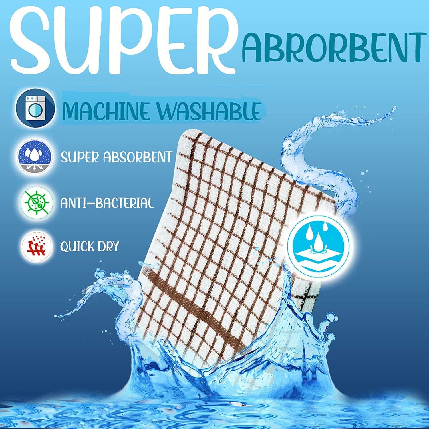 Towelogy Kitchen Towels Taylor Cotton Terry Tea Towels - Premium Quality for Commercial Kitchens