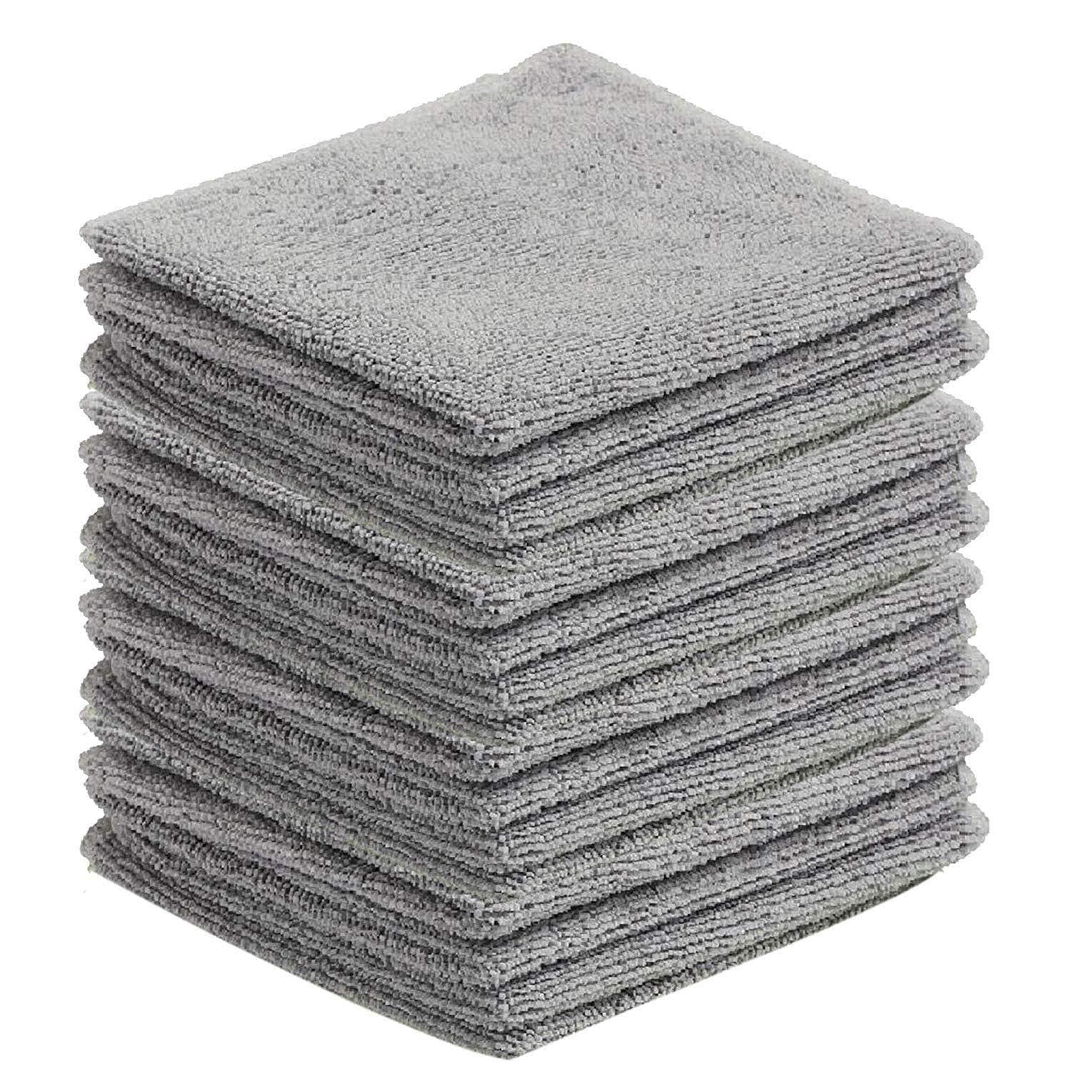 Towelogy General Cleaning Towel Grey / Pack of 6 / 30x30cm VersaPro Microfibre Cleaning Cloths - Household Starter Set of 6