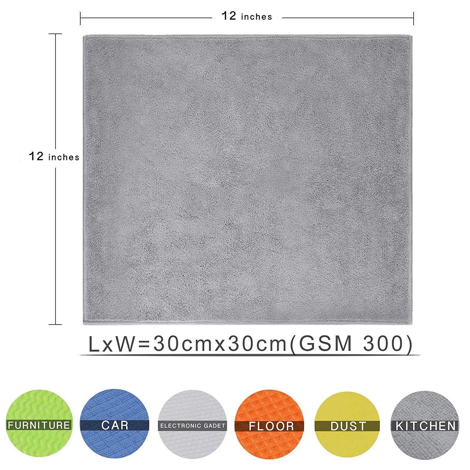 Towelogy General Cleaning Towel VersaPro Microfibre Cleaning Cloths - Household Starter Set of 6