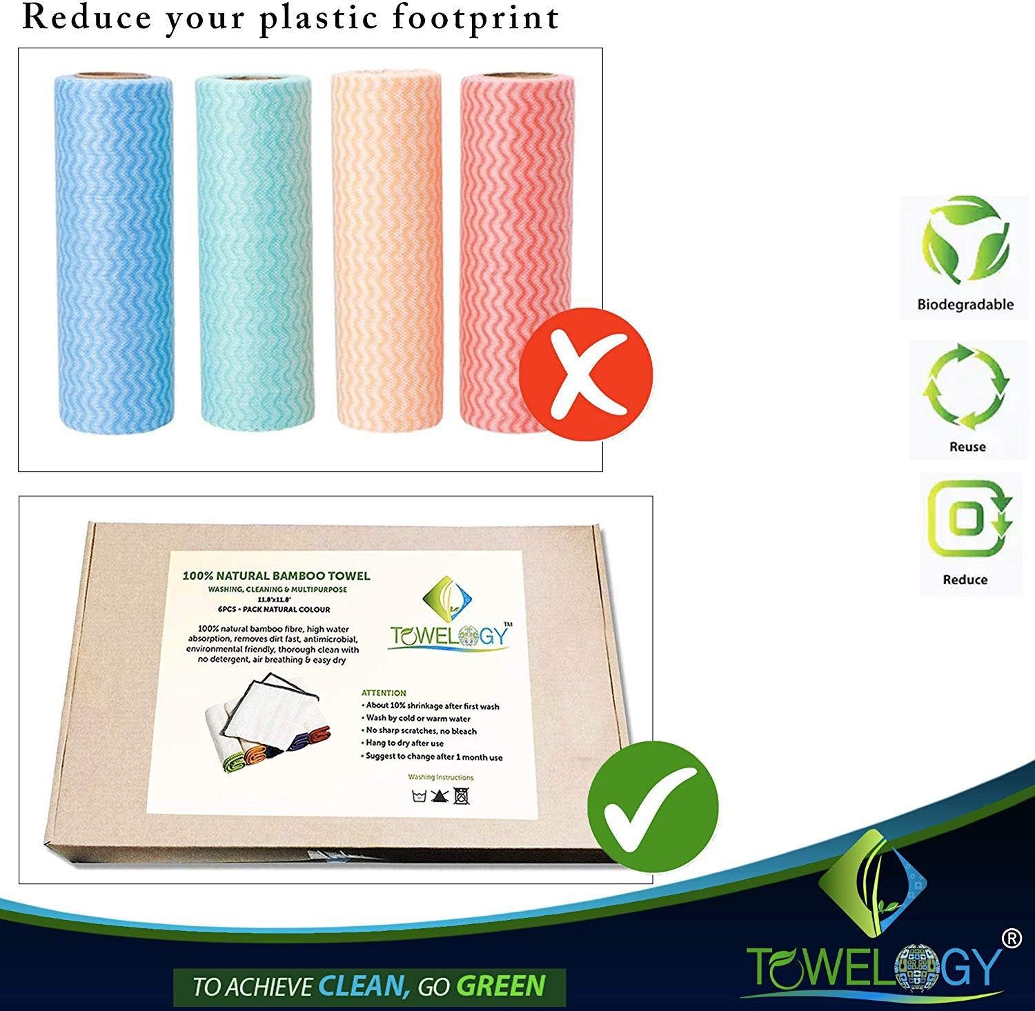 Towelogy Kitchen Dishcloths Milan Bamboo Kitchen Dishcloths – Eco-Friendly and Absorbent Kitchen Cloths