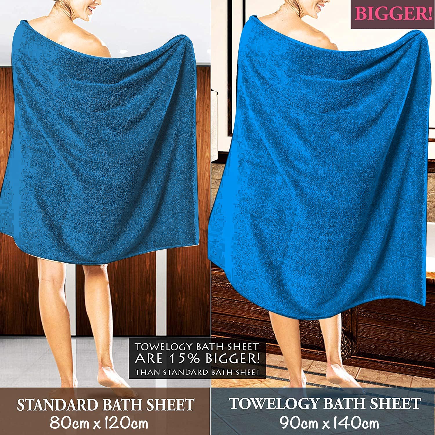 Towelogy Bath Towels & Washcloths Lincoln Zero Twist Plush Bath Towels Set Supreme Plush Soft