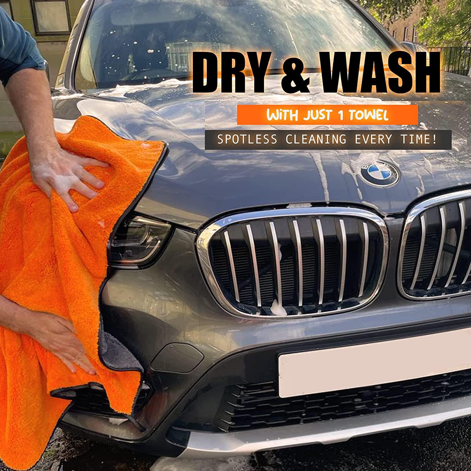 Towelogy Car Drying Towels Aston XL Microfibre Car Drying Towel Heavy Duty 800gsm