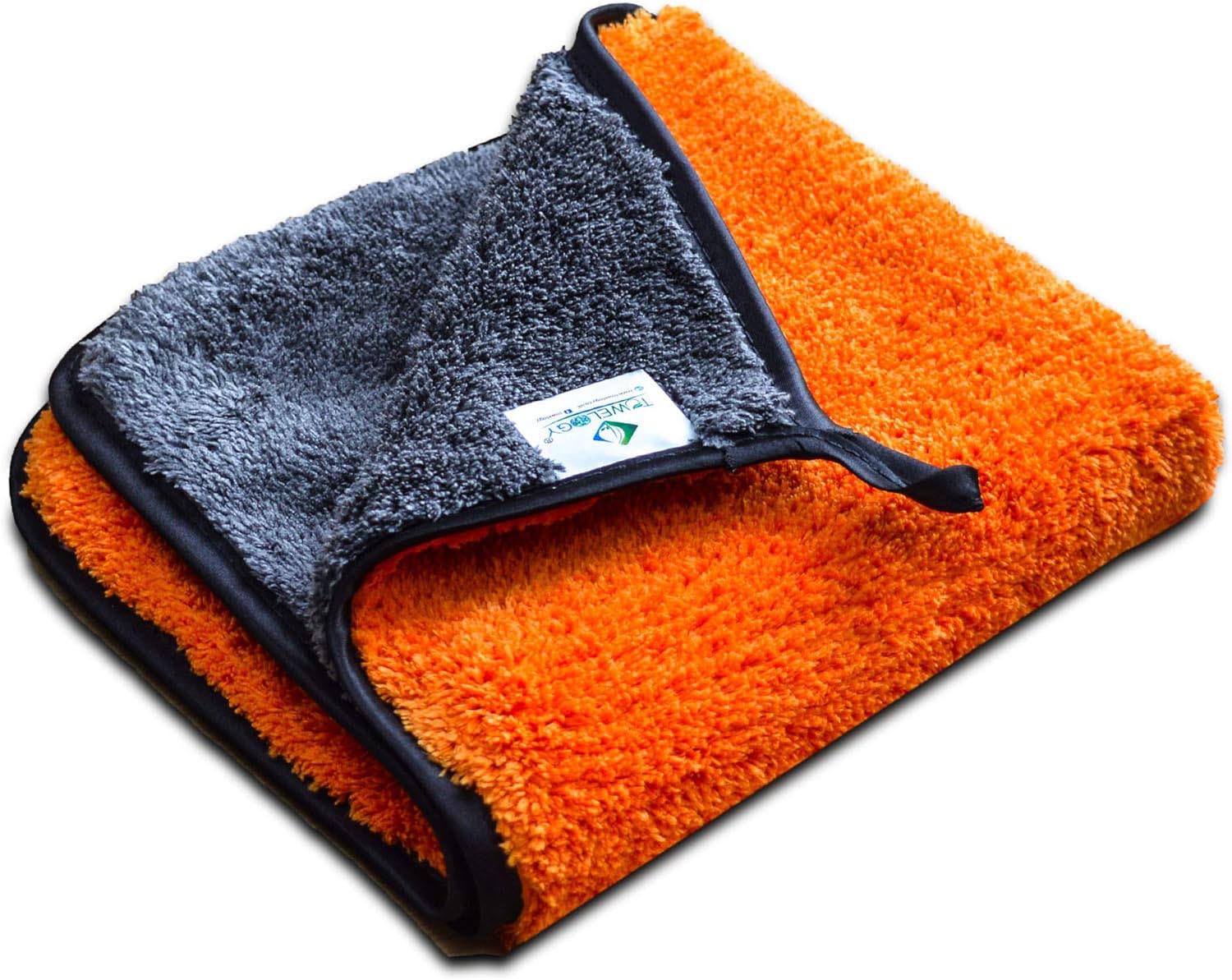 Towelogy Car Drying Towels Orange / Pack of 1 Bentley Microfibre Car Drying Towels High-Density 800gsm