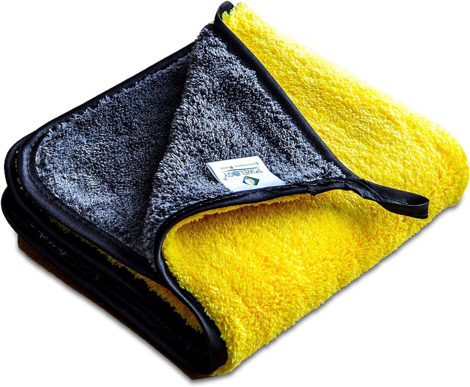 Towelogy Car Drying Towels Yellow / Pack of 1 Bentley Microfibre Car Drying Towels High-Density 800gsm