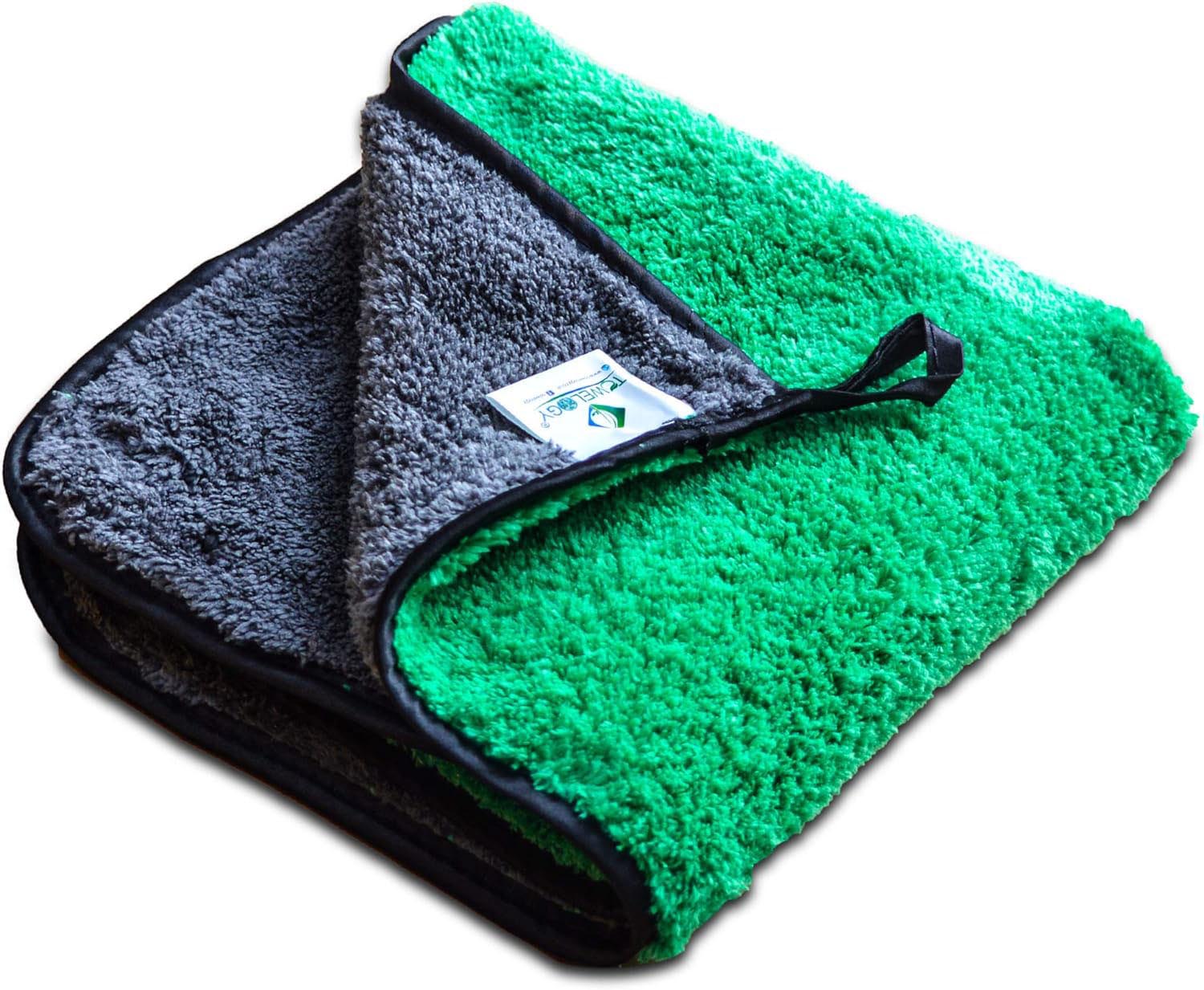 Towelogy Car Drying Towels Green / Pack of 1 Bentley Microfibre Car Drying Towels High-Density 800gsm
