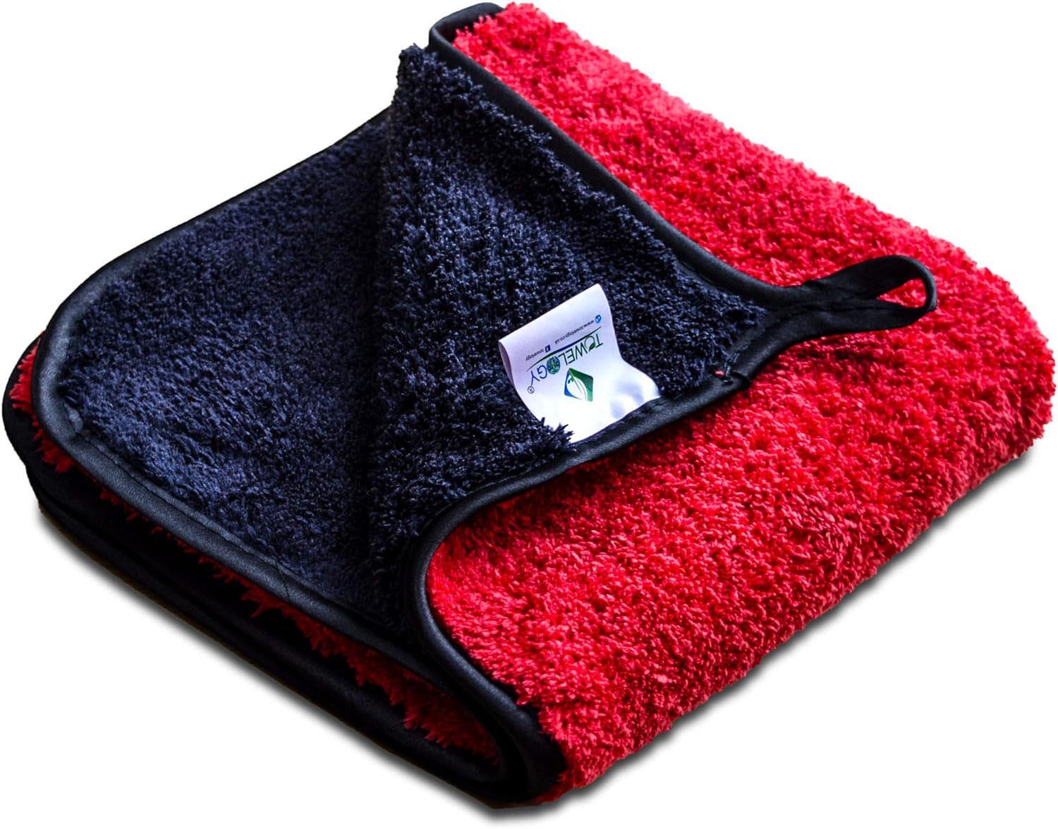 Towelogy Car Drying Towels Red / Pack of 1 Bentley Microfibre Car Drying Towels High-Density 800gsm