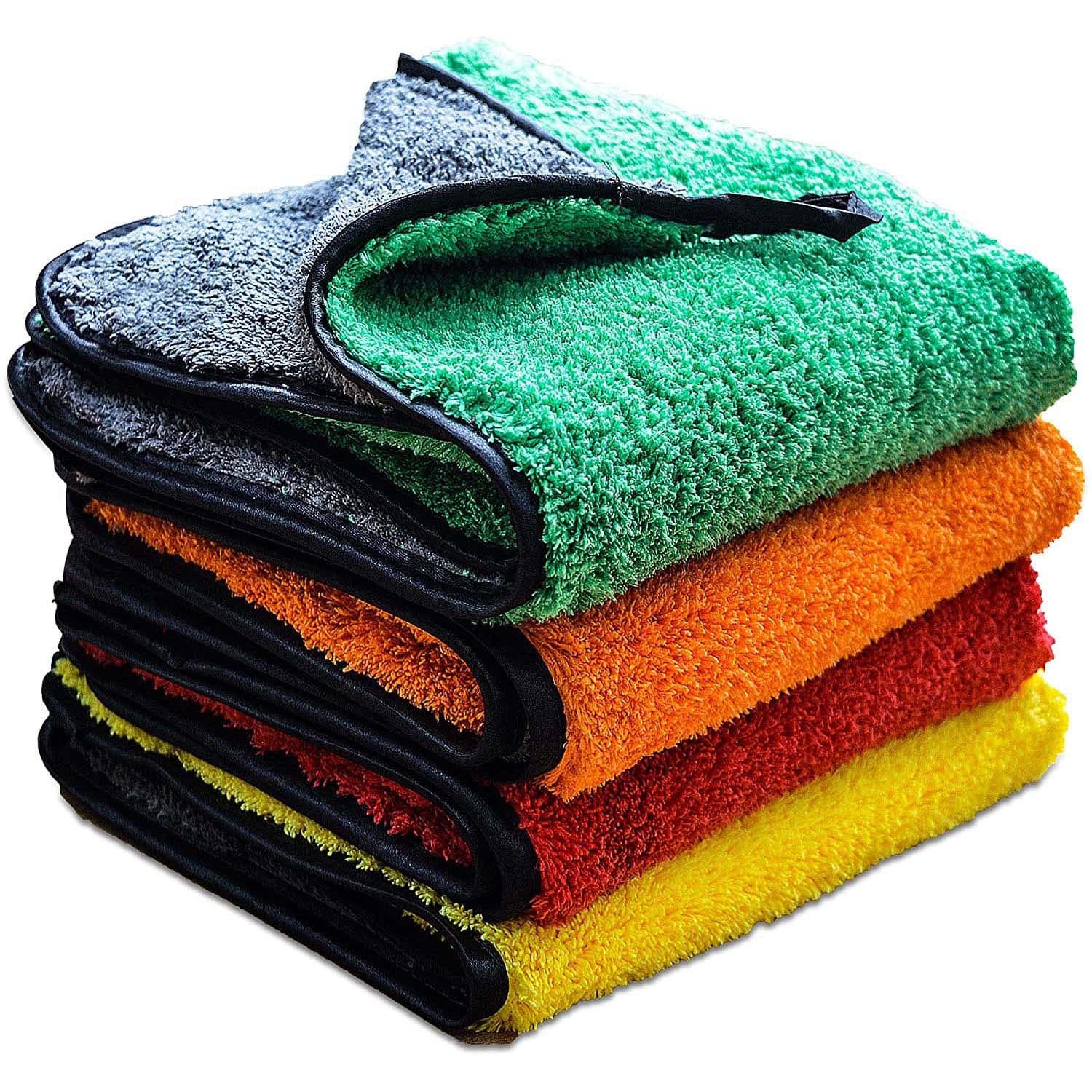 Towelogy Car Drying Towels Assorted / Pack of 4 Bentley Microfibre Car Drying Towels High-Density 800gsm