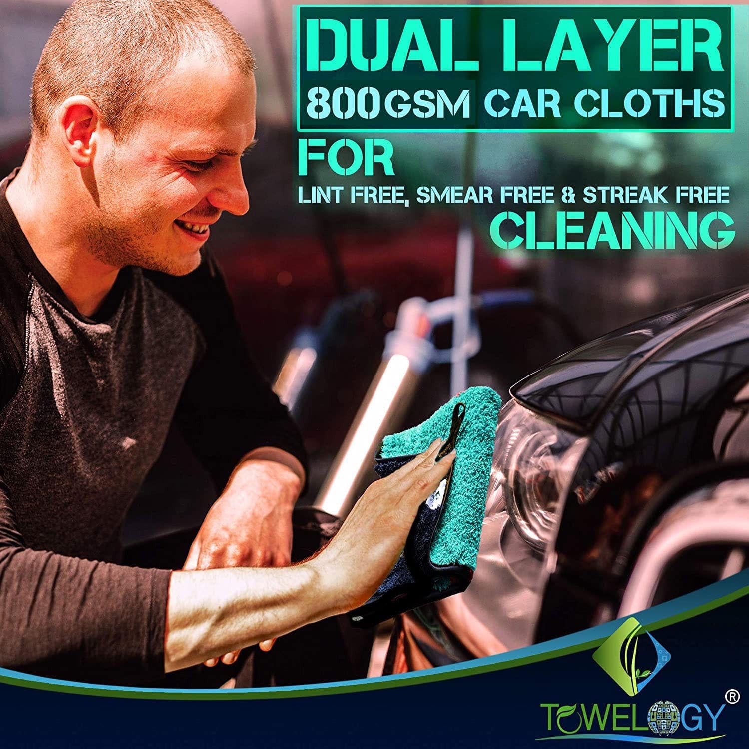 Towelogy Car Drying Towels Bentley Microfibre Car Drying Towels High-Density 800gsm