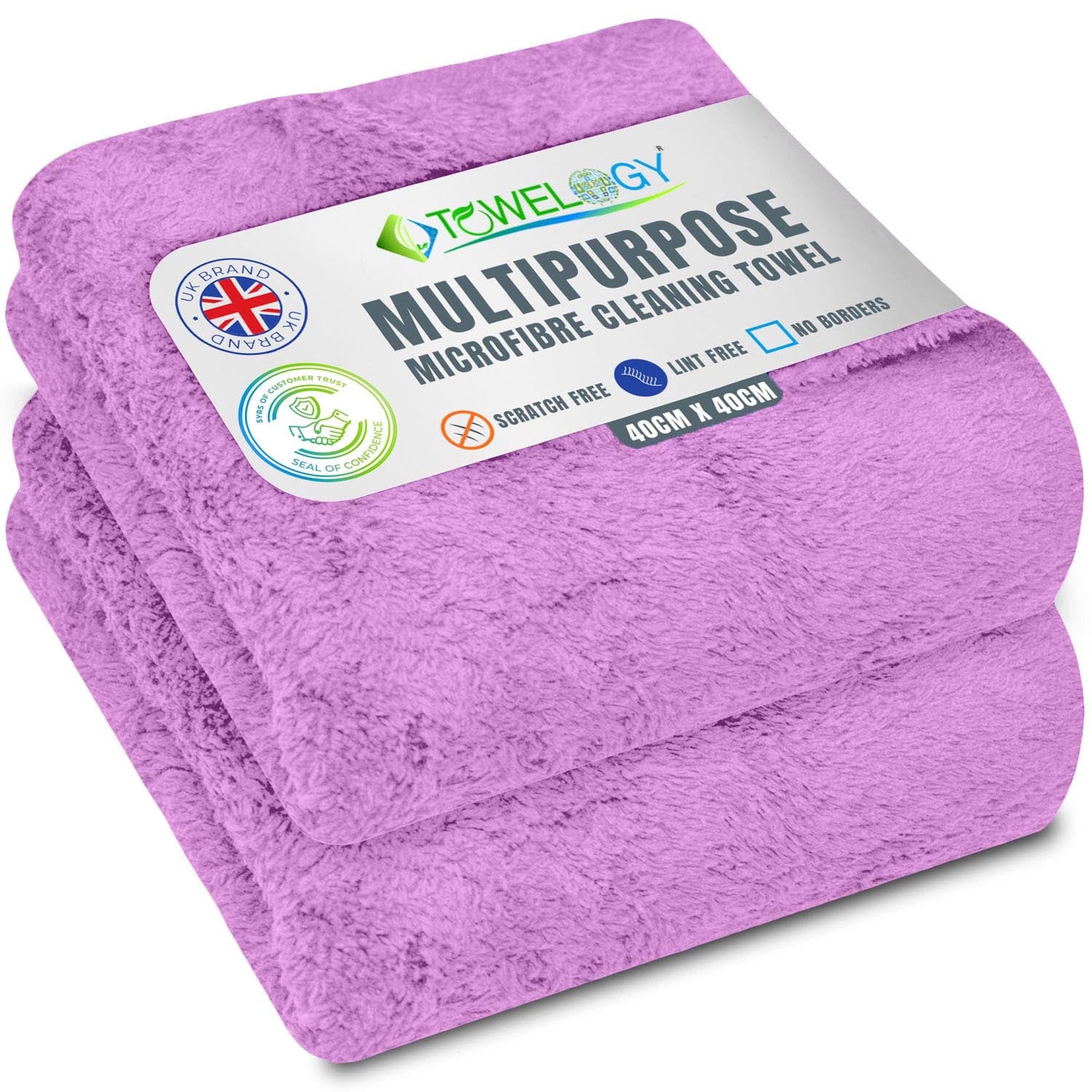 Towelogy Car Drying Towels Royal / Pack of 4 Cole Edgeless Microfibre Car Drying Towels - Plush 500gsm