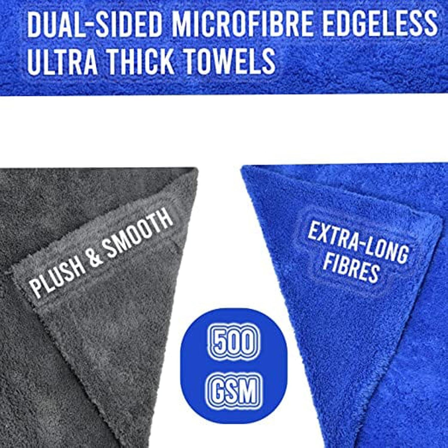 Towelogy Car Drying Towels Cole Edgeless Microfibre Car Drying Towels - Plush 500gsm