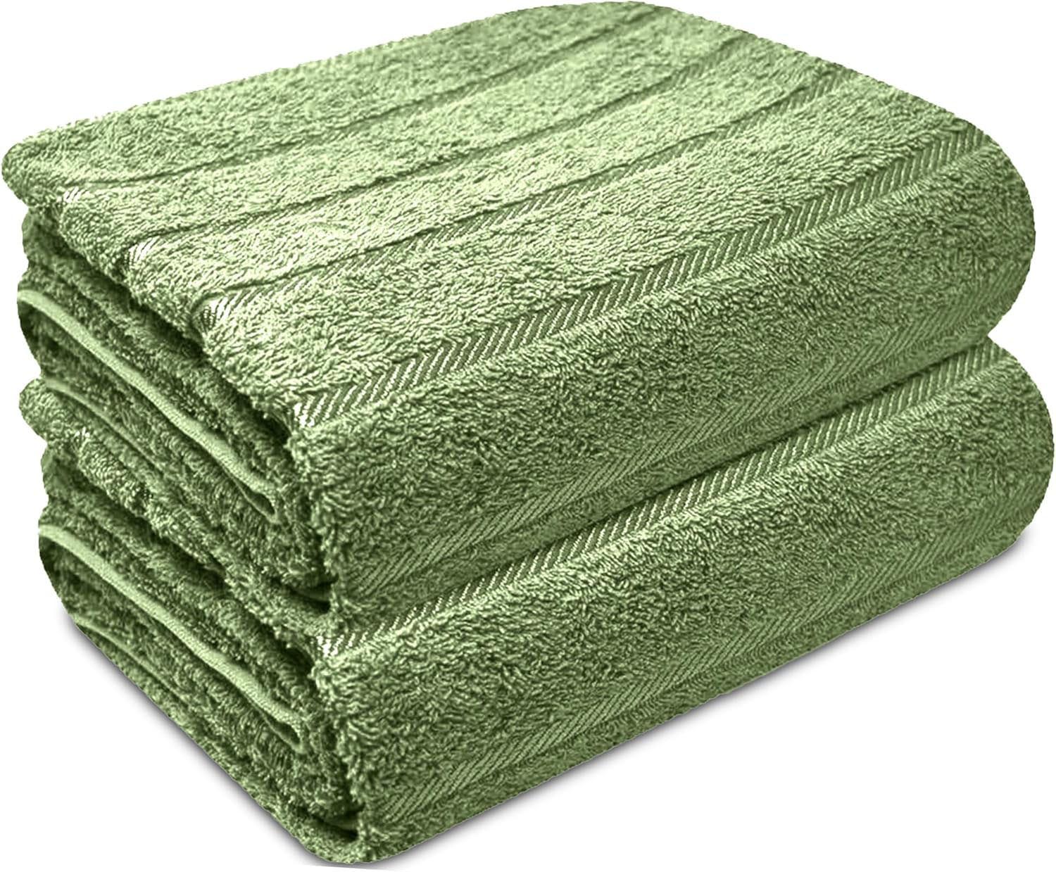 Towelogy Bath Sheets Hand Towels 50x80cm / Olive York 500GSM Cotton Jumbo Bath Sheets Large Gentle Bathroom Towels