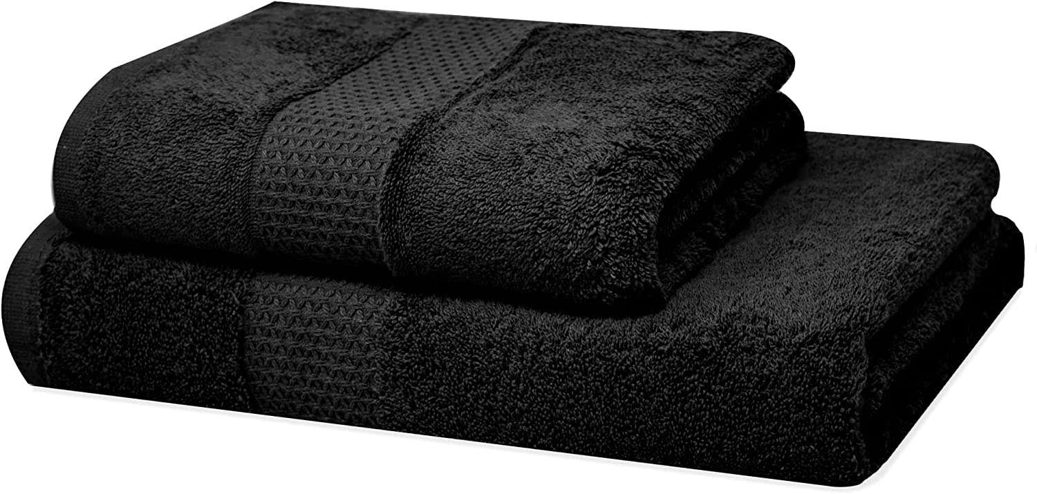 Towelogy Bath Towels & Washcloths Black / 1 Hand + 1 Bath Towel Dorset Luxury Gift Bath Bale Sets Premium Large and Thick