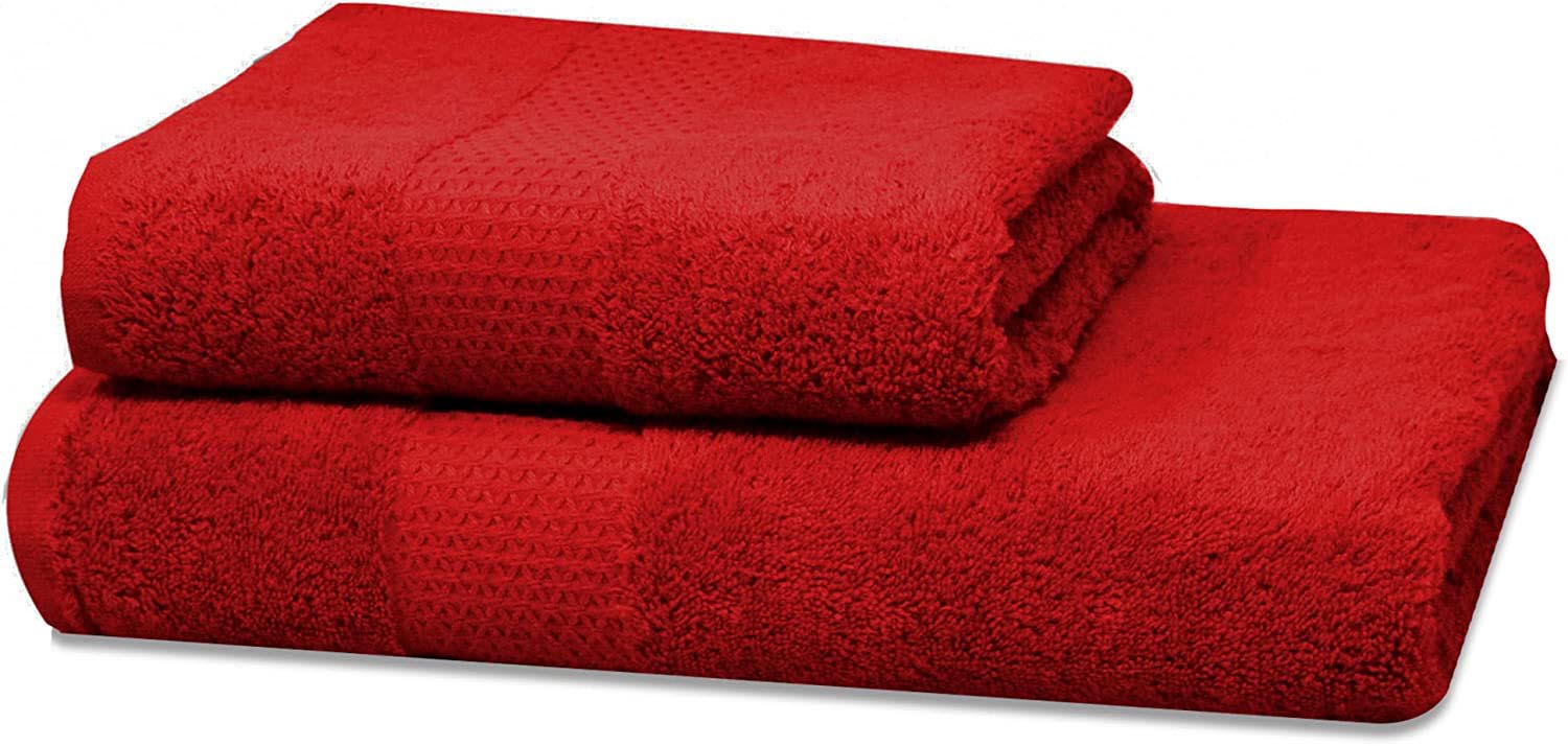 Towelogy Bath Towels & Washcloths Red Wine / 1 Hand + 1 Bath Towel Dorset Luxury Gift Bath Bale Sets Premium Large and Thick