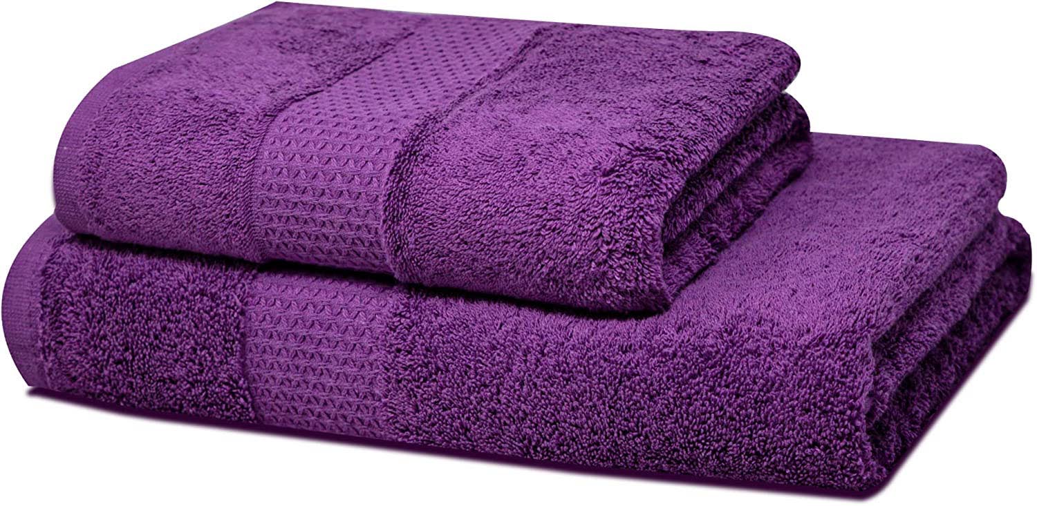 Towelogy Bath Towels & Washcloths Purple / 1 Hand + 1 Bath Towel Dorset Luxury Gift Bath Bale Sets Premium Large and Thick
