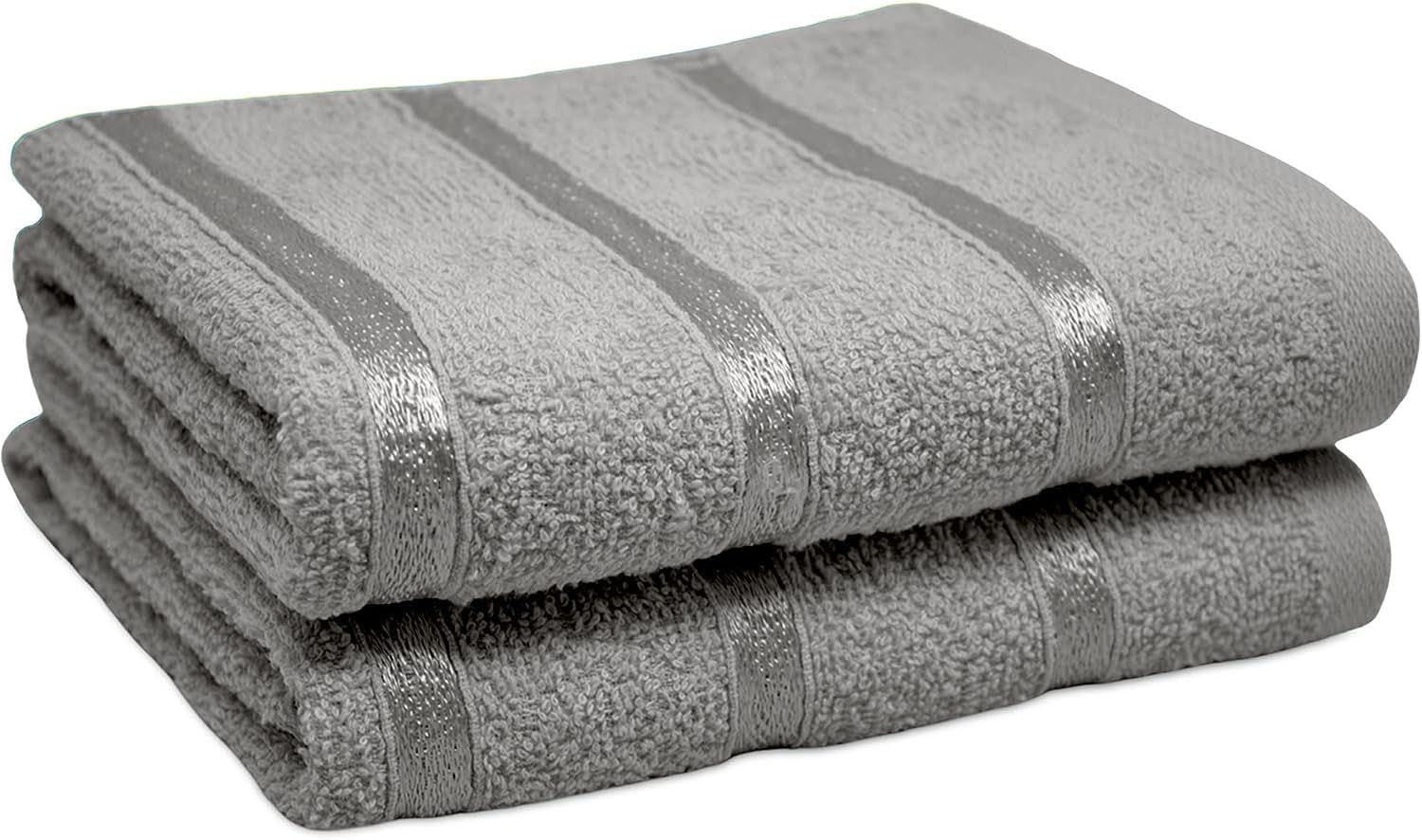 Towelogy Hand Towels Silver Egyptian Cotton Hand Towel Set Ultra-Soft and Absorbent