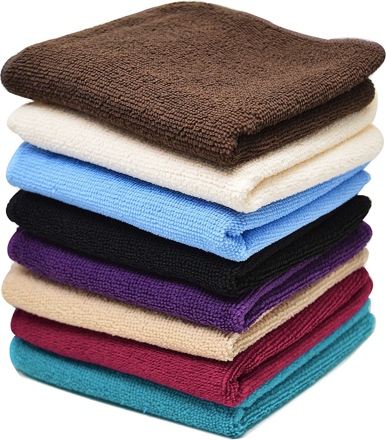 Towelogy Face Towels Assorted Michelle Microfibre Exfoliating Face Cloths - Soft Facial Cleansing Towels