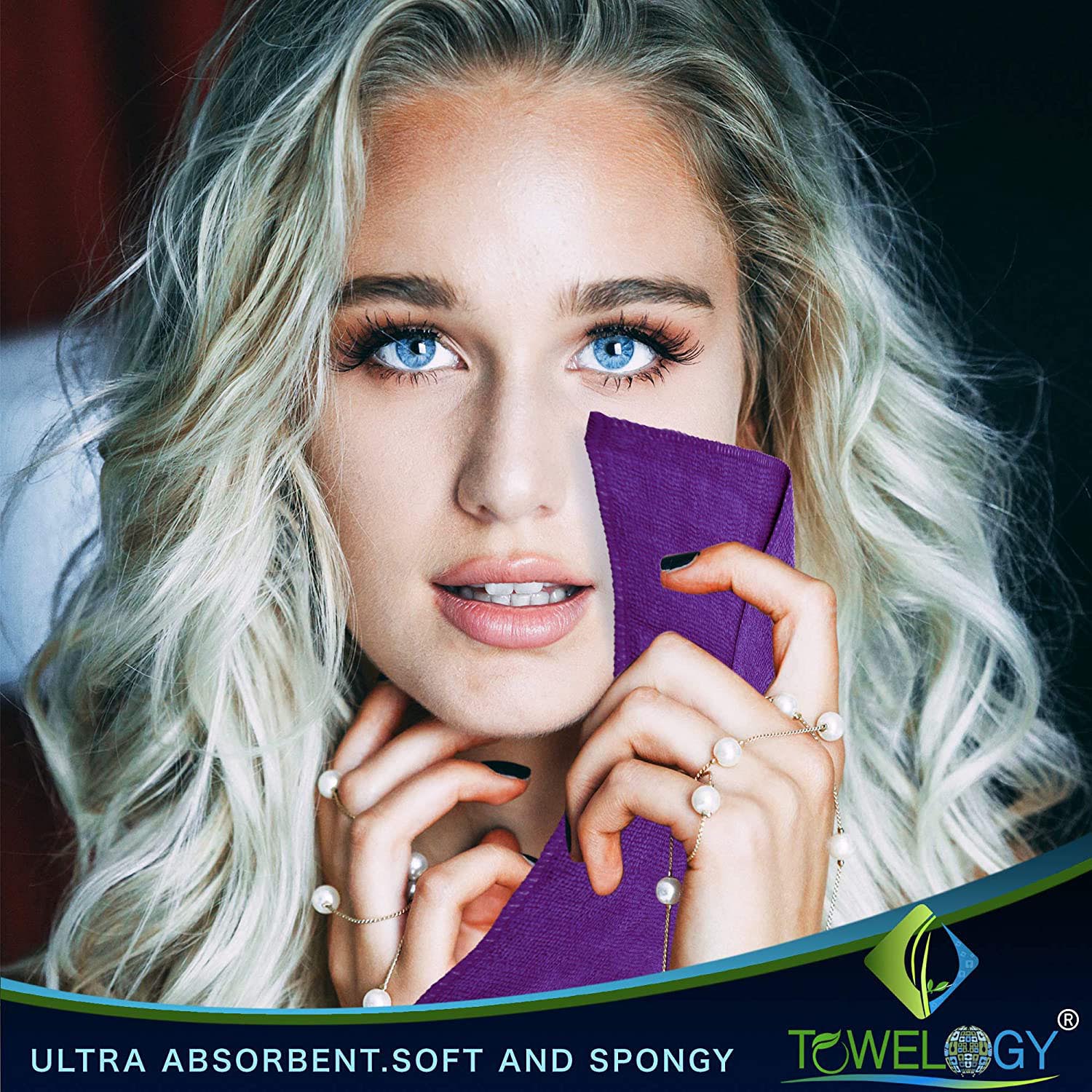 Towelogy Face Towels Michelle Microfibre Exfoliating Face Cloths - Soft Facial Cleansing Towels