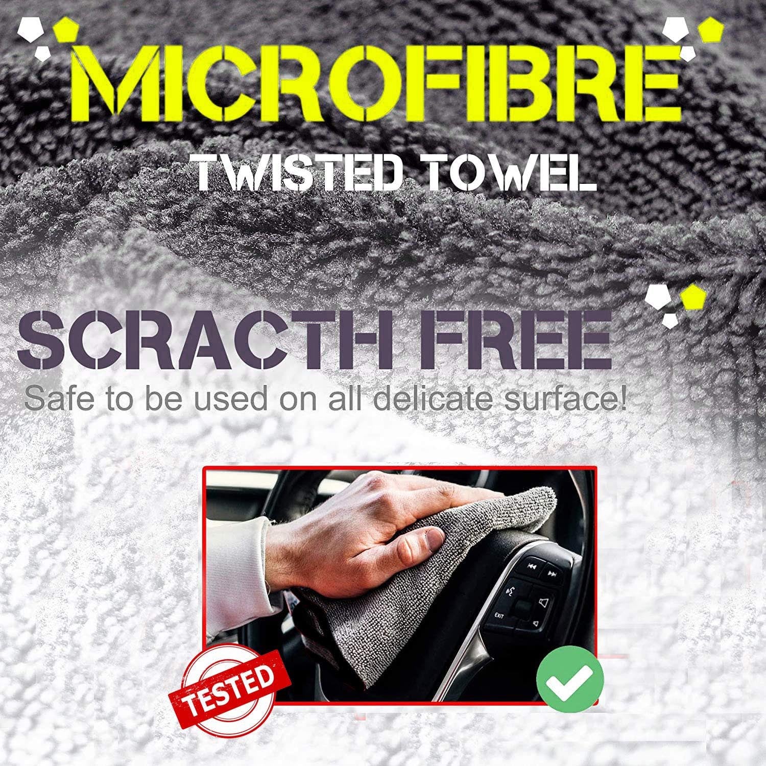 Towelogy Car Detailing Towels Porsche Microfibre Car Cloths Twisted Fibre Auto Detailing Towels