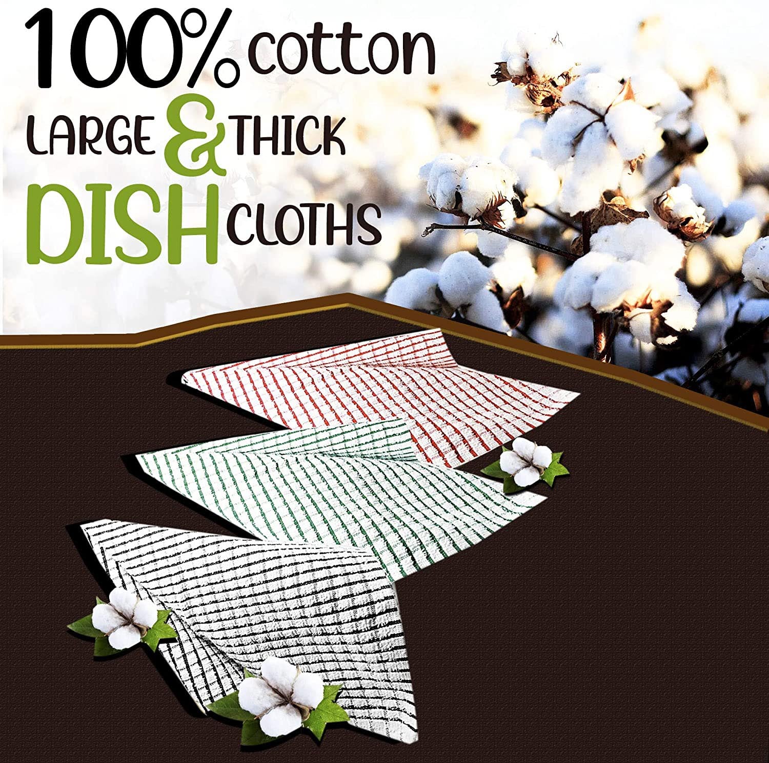 Towelogy Kitchen Towel Andy WonderDry Cotton Terry Tea Towels Checkered