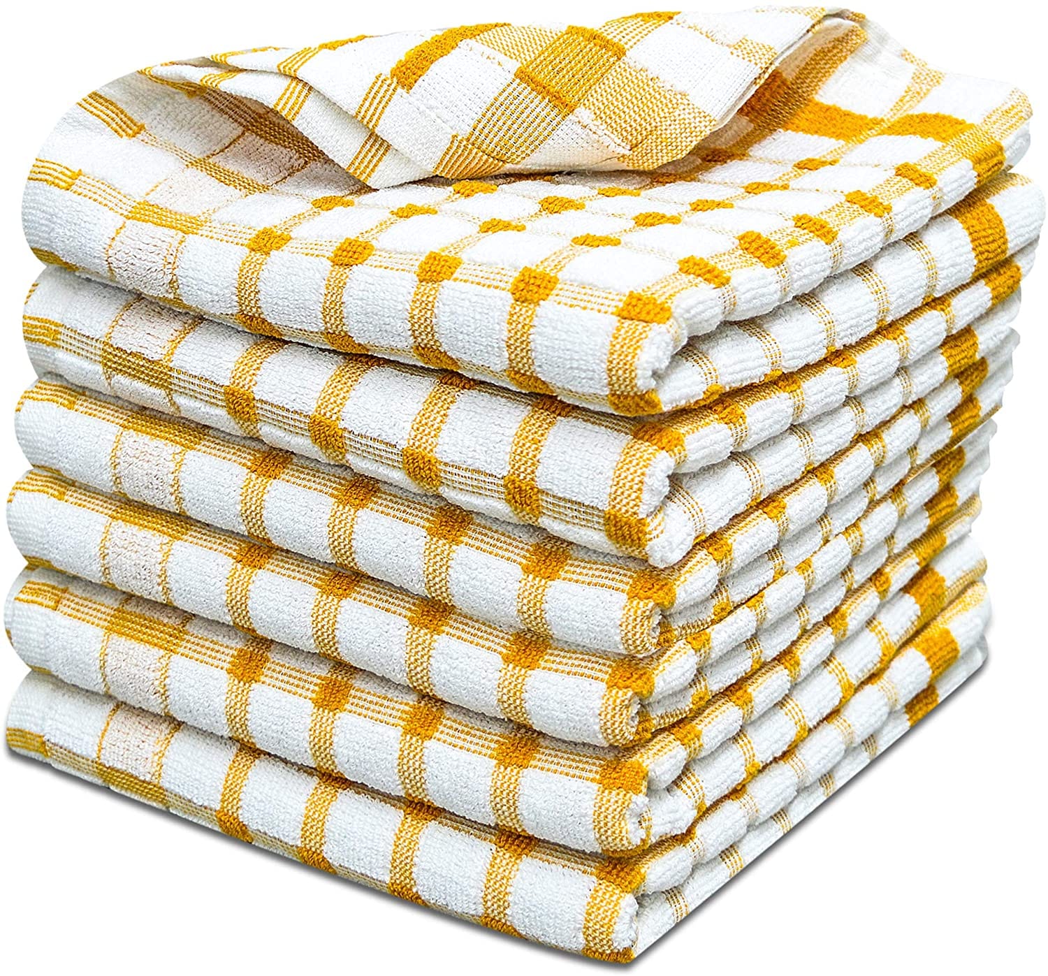 Checkered-Cotton-Terry-Tea-Towels-Kitchen-Dish-Drying-Cloths